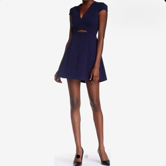 Halston Heritage Dresses & Skirts - Halston Heritage V-neck, mini dress with cut out